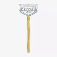 Signature By Modern Bride Womens 4 1/7 Ct. T.W. Lab Grown White Diamond 14K Two Tone Gold Oval Engagement Ring