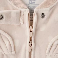 Carter's Baby Girls Footed Round Neck Long Sleeve One Piece Pajama