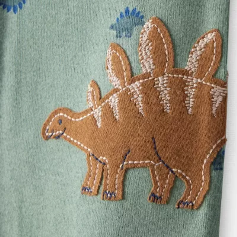 Carter's Baby Boys Rib Round Neck Long Sleeve Footed Pajamas