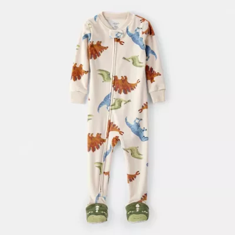 Carter's Baby Boys Footed Round Neck Long Sleeve One Piece Pajama