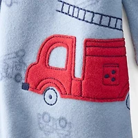 Carter's Baby Boys Footed Fleece Round Neck Long Sleeve One Piece Pajama