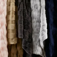 Madison Park Camille Faux Fur Washable Midweight Throw