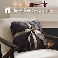 Madison Park Camille Faux Fur Washable Midweight Throw
