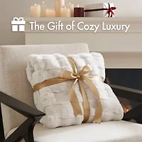 Madison Park Camille Faux Fur Washable Midweight Throw