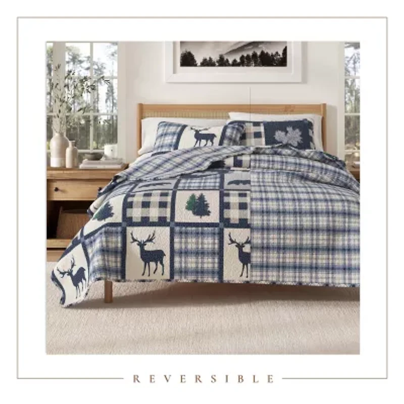 Linery Nature Mosaic Reversible Quilt Set
