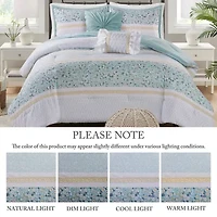 Madison Park Evian Seersucker 5-pc. Midweight Comforter Set