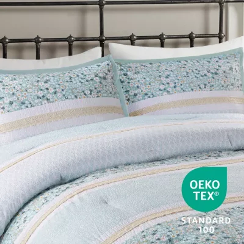 Madison Park Evian Seersucker 5-pc. Midweight Comforter Set