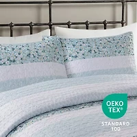 Madison Park Evian Seersucker 4-pc. Hypoallergenic Quilt Set