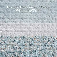 Madison Park Evian Seersucker 4-pc. Hypoallergenic Quilt Set