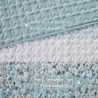 Madison Park Evian Seersucker 4-pc. Hypoallergenic Quilt Set