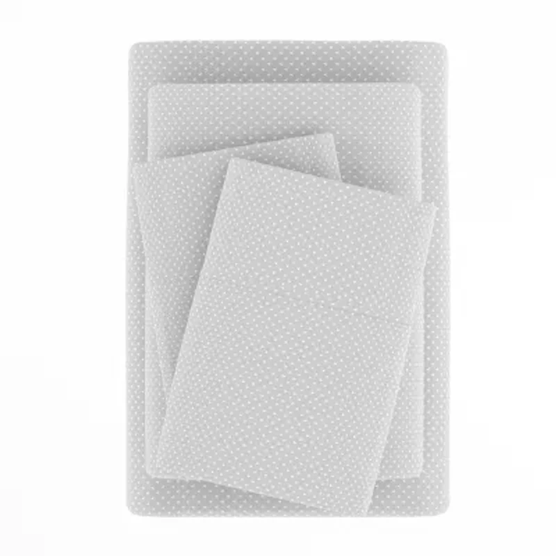 Casual Comfort Heart Pattern Deep Pocket Sheet Set