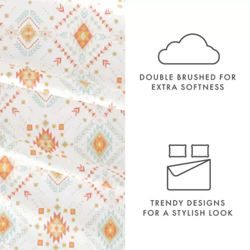 Casual Comfort Boho Pattern Deep Pocket Sheet Set