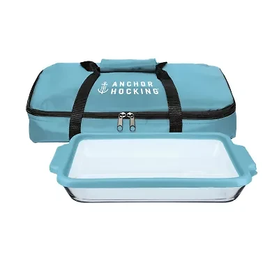 Anchor Hocking 3-pc. Glass Baking Dish with Lid and Tote