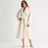 Liz Claiborne Womens Fleece Long Sleeve Length Robe