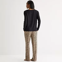 Liz Claiborne Cool and Calm Womens Long Sleeve 2-pc. Pajama Sets