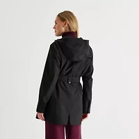 St. John's Bay Womens Hooded Lightweight Raincoat