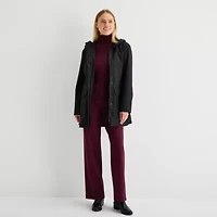 St. John's Bay Womens Hooded Lightweight Raincoat