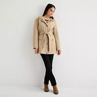 St. John's Bay Womens Hooded Lightweight Raincoat