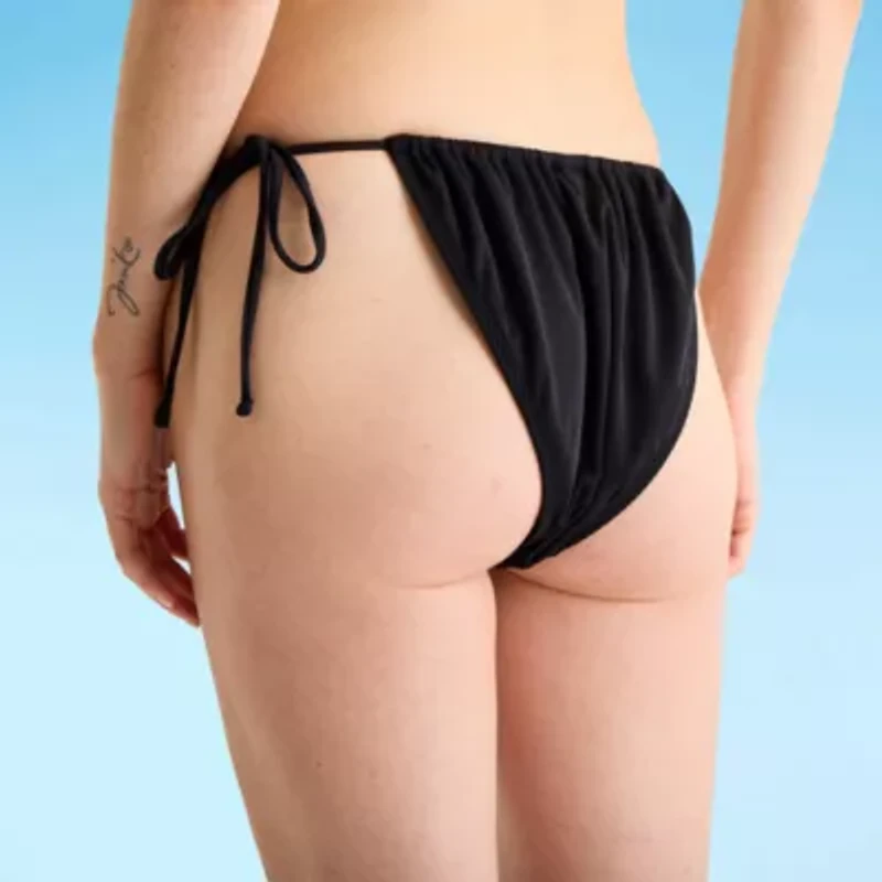 Decree Womens Lined Neon Textured Juniors Bikini Swimsuit Bottom