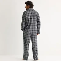St. John's Bay Mens Fleece Long Sleeve 2-pc. Pajama Sets