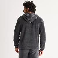 St. John's Bay Plush Mens Hooded Long Sleeve Pajama Top