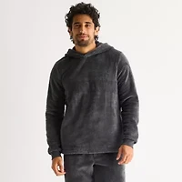 St. John's Bay Plush Mens Hooded Long Sleeve Pajama Top