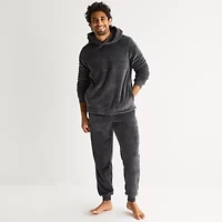 St. John's Bay Plush Mens Hooded Long Sleeve Pajama Top