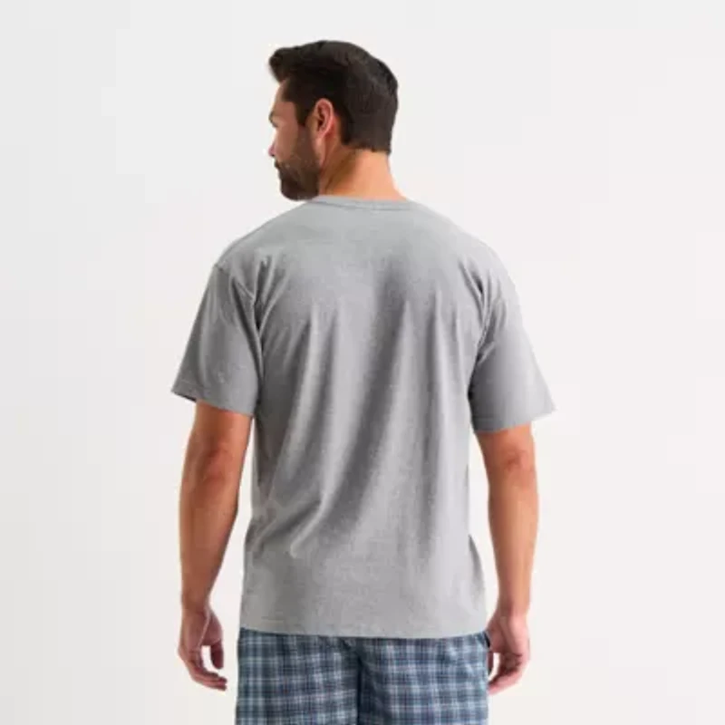 St. John's Bay Mens Crew Neck Short Sleeve Pajama Top
