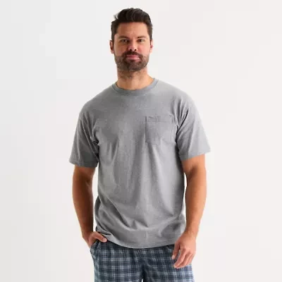 St. John's Bay Mens Crew Neck Short Sleeve Pajama Top