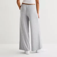 Arizona Womens Wide Leg Juniors Pull-On Pant