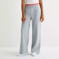 Forever 21 Womens Comfort Waistband Wide Leg High Rise Juniors Fleece Sweatpant