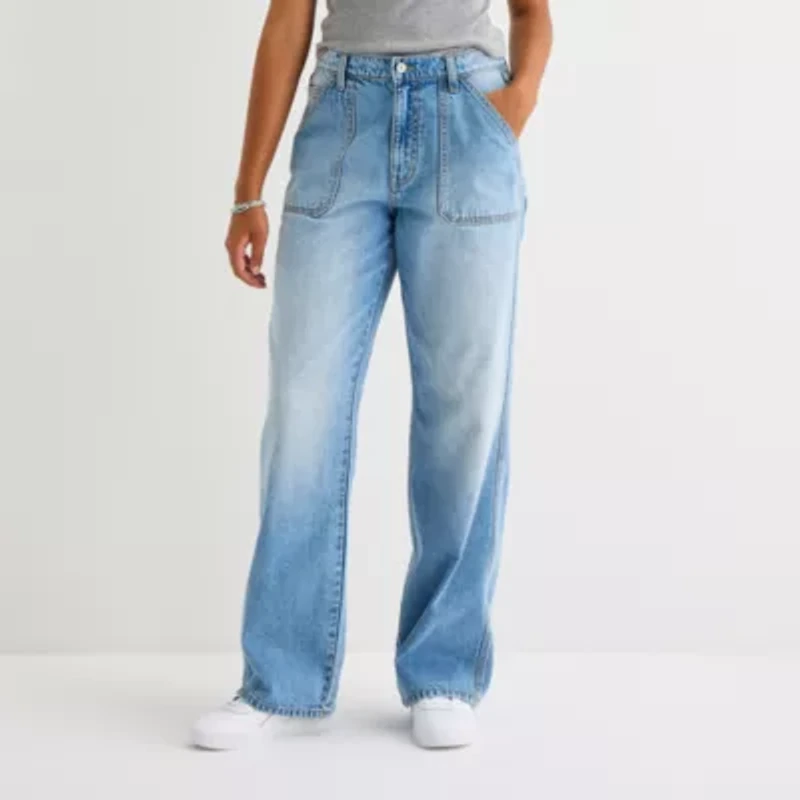 Arizona Womens Juniors Highest Rise Straight Leg Jean