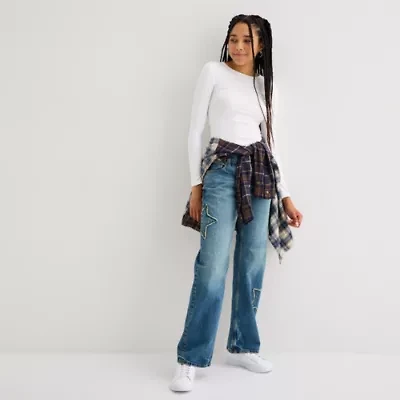 Arizona - Juniors Womens Low Rise Straight Leg Jean
