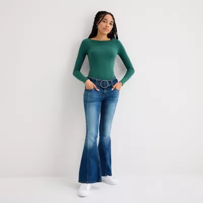 Arizona - Juniors Womens Low Rise Flare Leg Jean