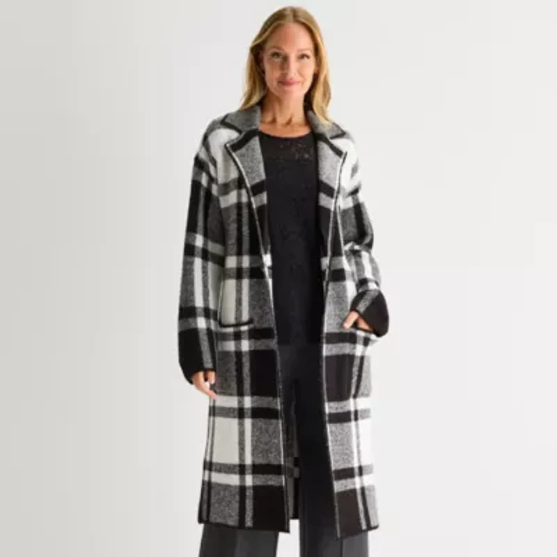 Liz Claiborne Coatigan Womens Midweight Topcoat Coat