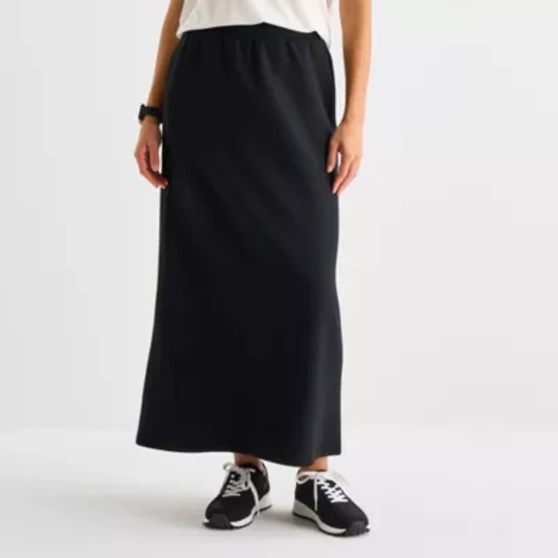 Stylus Womens Mid Rise Maxi Skirt