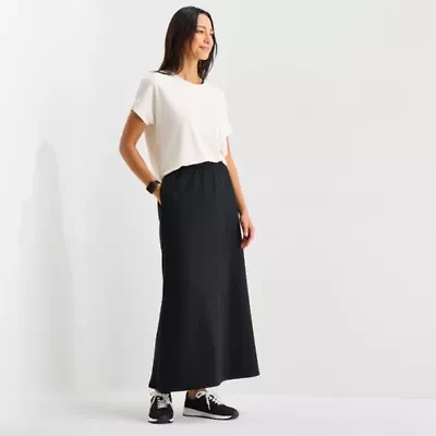 Stylus Womens Mid Rise Maxi Skirt
