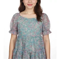 Lilt Big Kid Girls Short Sleeve A-Line Dress