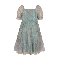 Lilt Big Kid Girls Short Sleeve A-Line Dress