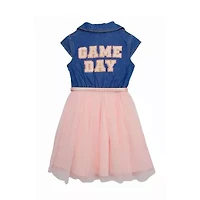Lilt Little Girls Short Sleeve Shirt Dress