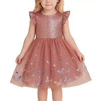 Lilt Little Girls Short Sleeve Flutter Tutu Dress