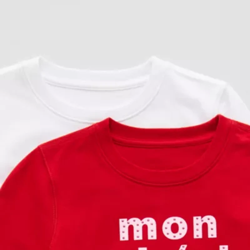 Thereabouts Little & Big Kid Girls Round Neck Long Sleeve Adaptive 2-pc. Bodysuit