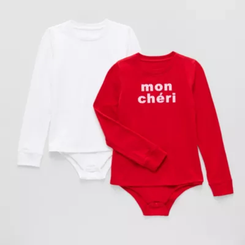 Thereabouts Little & Big Kid Girls Round Neck Long Sleeve Adaptive 2-pc. Bodysuit