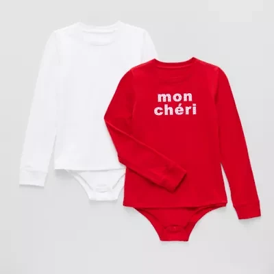 Thereabouts Little & Big Kid Girls Round Neck Long Sleeve Adaptive 2-pc. Bodysuit