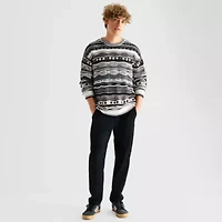 Arizona Mens Crew Neck Long Sleeve Pullover Sweater