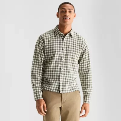 Arizona Mens Long Sleeve Classic Fit Flannel Shirt