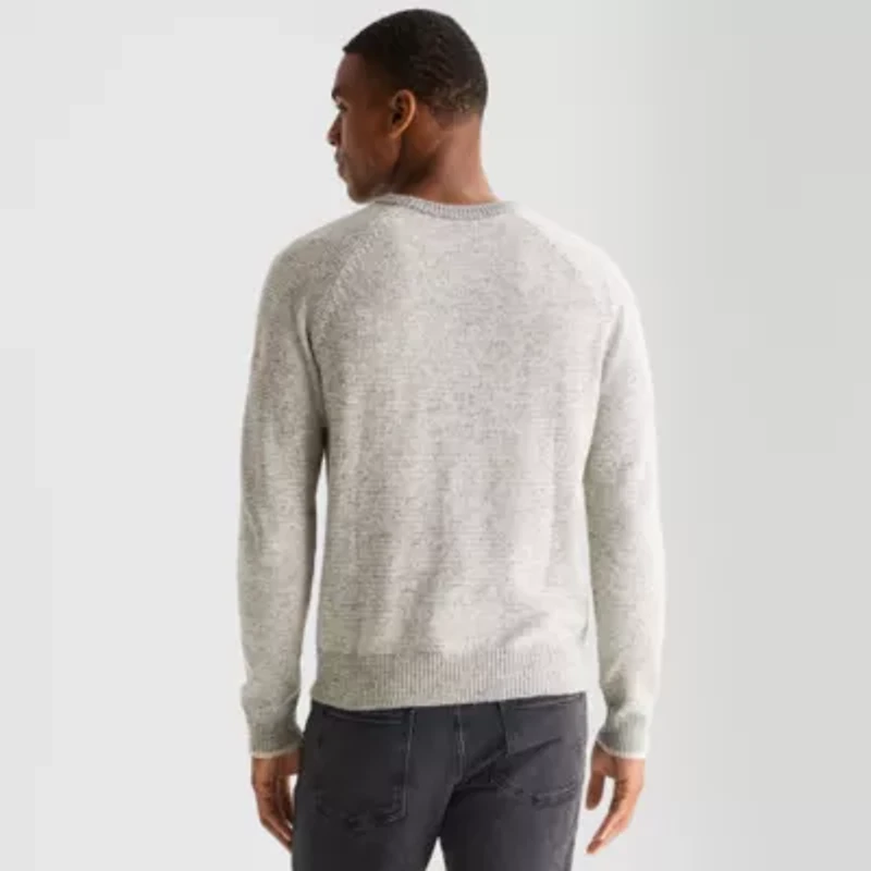 mutual weave Mens Crew Neck Long Sleeve Pullover Sweater