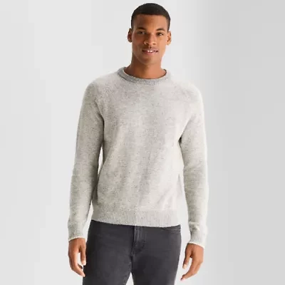 mutual weave Mens Crew Neck Long Sleeve Pullover Sweater