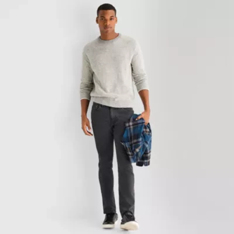 mutual weave Mens Crew Neck Long Sleeve Pullover Sweater