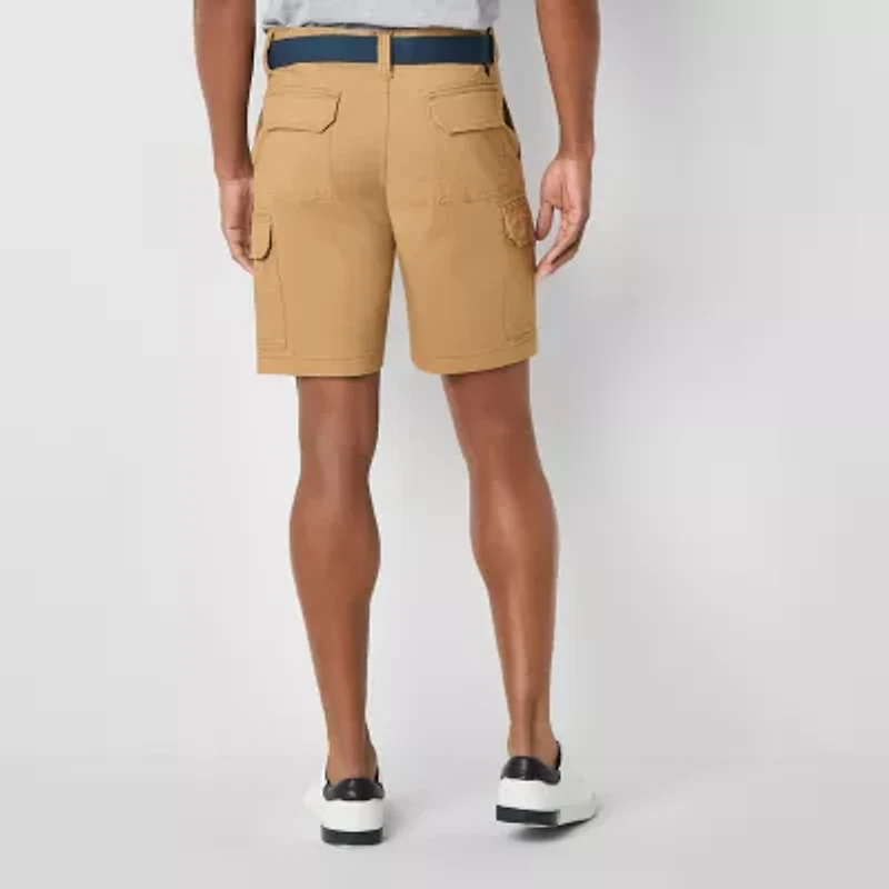 U.S. Polo Assn. Belted Mens 9 1/2" Stretch Fabric Cargo Short